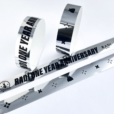 Voeg logo-tekst toe Holografische laserarmbanden Glitter Style voor volwassenen en kinderen op het evenement