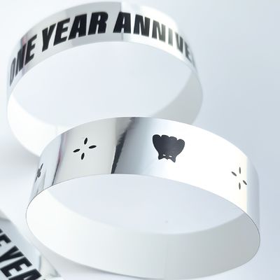 Unisex Plastic Kleur Logo Custom Service Event Glitter Holographische Armband in Plastic