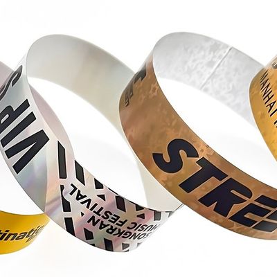 Persoonlijke zilveren / gouden glitter polsbandjes voor feest glanzende holografische stijl