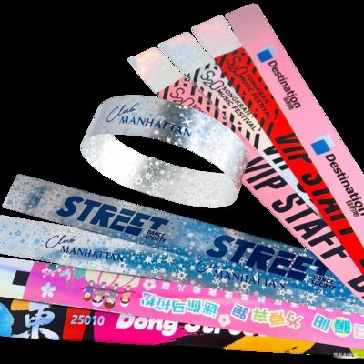 2026 Festivalfeest Evenement Papiertickets Glitter Laser Effect Armbanden